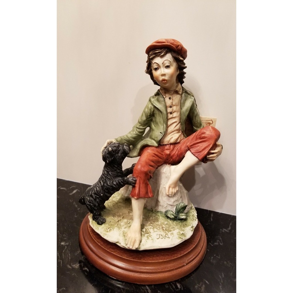 Capodimonte G. Armani Style Hand Painted Boy Figurine 10" Italy